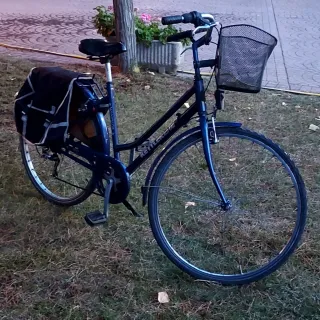 Bicicleta Kettler 7v 1 plató con alforjas y cesto.