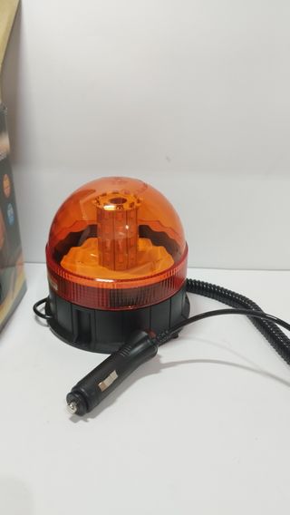 Hooma 40 Leds Rotativo Tractor LED Luz Advertencia de Emergencia Ámbar con Magnética 7 Modos, 12V/24V con Cable para Furgonetas,