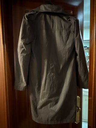 Gabardina fina mujer marrón oscuro