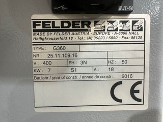 Canteadora FELDER G-360 + fresas diamante