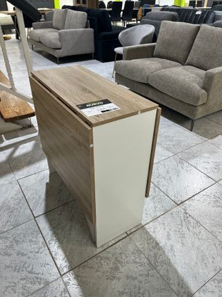 Mesa extensible madera y blanco