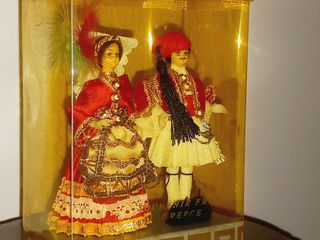Casal de Bonecos Folclóricos Gregos Vintage