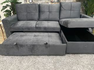 Sofá Cama Gris con Arcón