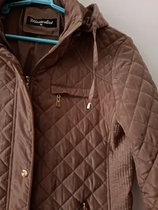 Parka Masterlist XL castanha acolchoada com capuz