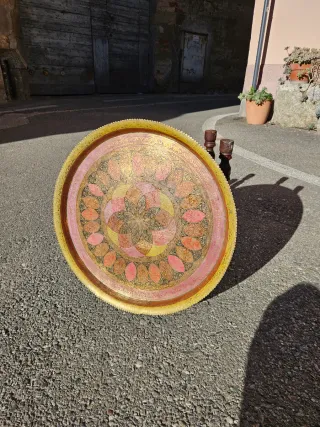 Tavolino indiano ottone cesellato