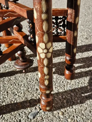 Tavolino indiano ottone cesellato