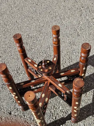 Tavolino indiano ottone cesellato