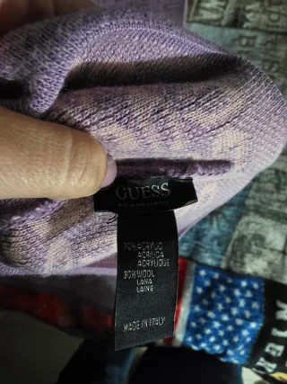 Set cappello e sciarpa viola