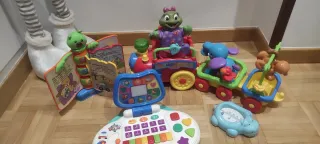Lote Juguetes Fisher Price: Tren, Libro, Ordenador