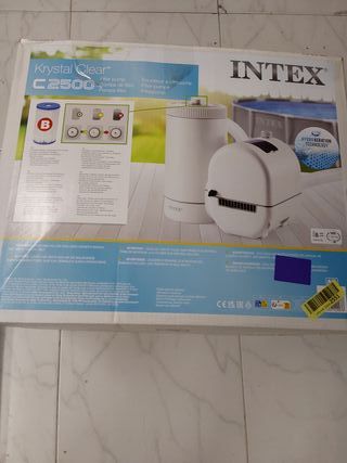 Intex Depuradora cartucho C2500, filtrazione 9.463 l/h, cartuccia tipo B, compatibile con piscine fino a 52.900 L, temporizzatore pro