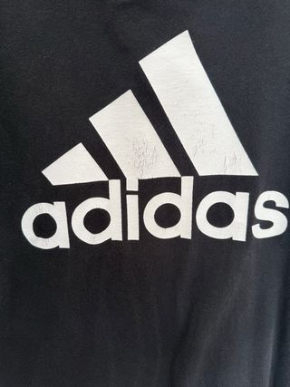 Camiseta Adidas Negra Logo Blanco