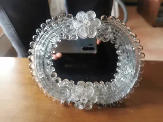 Antiguo Espejo de cristal de Murano.