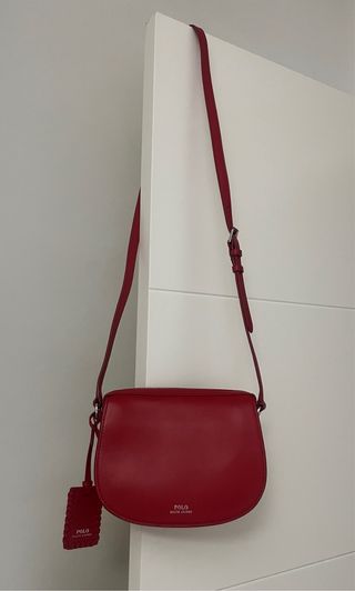 Bolso Piel Ralph Lauren Rojo con charm