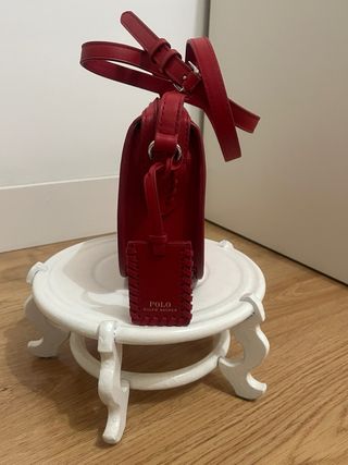 Bolso Piel Ralph Lauren Rojo con charm