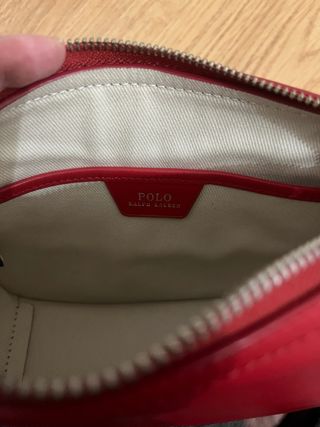 Bolso Piel Ralph Lauren Rojo con charm
