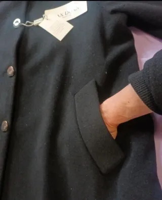 Cappotto misto cashmere nero