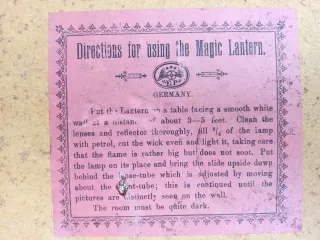 Linterna Mágica antigua con Caja y Diapositivas