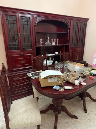 Mesa comedor y 6 sillas madera