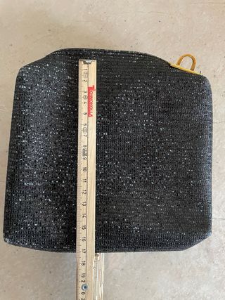 Pochette donna nera con glitter