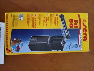 Sera Filtro Interno per Acquario Fil 60 06843, 380 l/h per acquari fino a 60 litri, con Struttura Modulare con Filtro (con E)