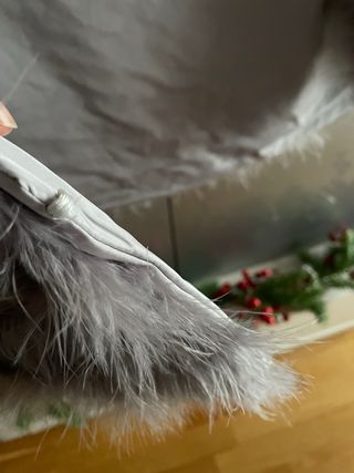 Estola de pelo natural gris