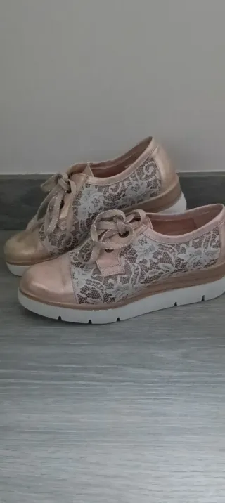 Zapatos cuña Tolino rosa talla 37