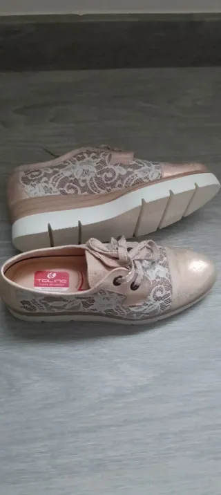 Zapatos cuña Tolino rosa talla 37