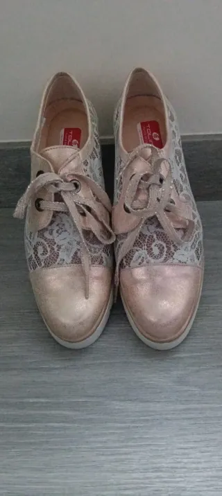 Zapatos cuña Tolino rosa talla 37