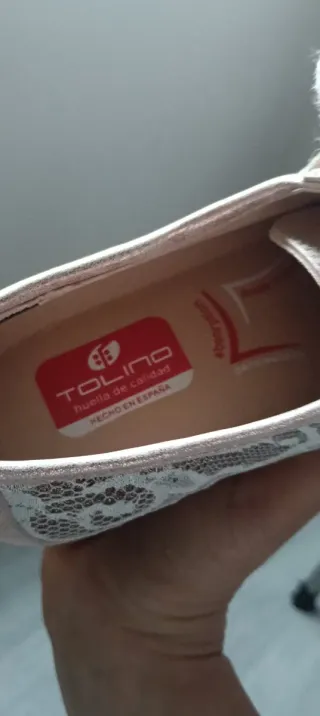 Zapatos cuña Tolino rosa talla 37