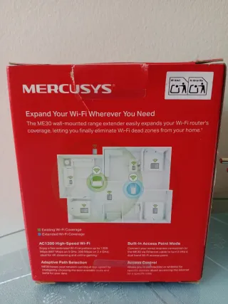 Repetidor Wi-Fi MERCUSYS AC1200 ME30
