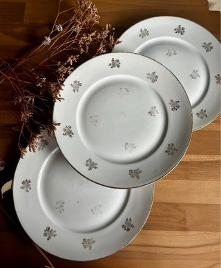 Piatti di porcellana francese dorati