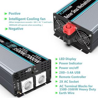 Inversor FLAMEZUM 3500W Onda Pura 24V a 220V