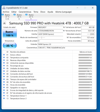SSD SAMSUNG 990 Pro 4Tb – Con disipador “heatsink”