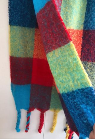 Bufanda de cuadros multicolor