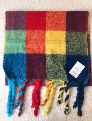 Bufanda de cuadros multicolor