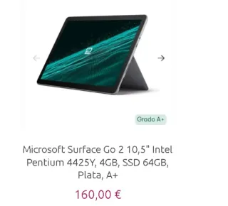 Microsoft Surface Go 2 10,5 Intel Pentium