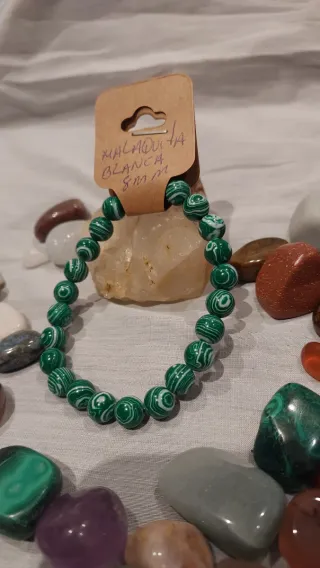 Pulsera Malaquita Blanca 8mm