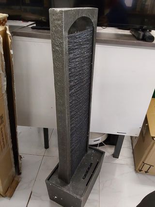 Peaktop Piedra de la Onda Fonti da giardino, Grigio carbone