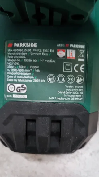 Sierra Circular Parkside + Accesorios