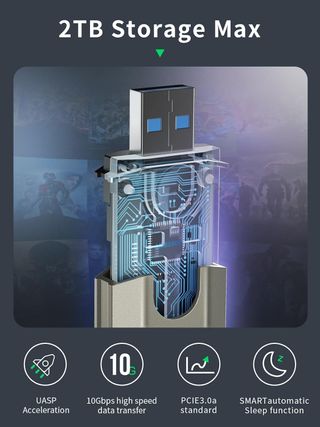 Lemorele Carcasa USB 3.1 M.2 NVMe de Disco Duro, T