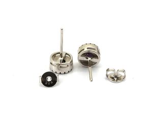 pendientes plata 925mm con piedra con circonita