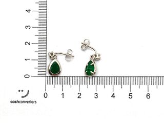 pendientes plata 925mm con piedra con circonita