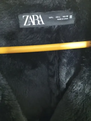 Abrigo Zara Negro Talla L