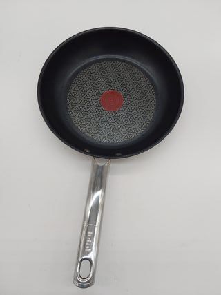 Tefal Duetto ON - Set di 3 Padelle, 20/24/28 cm in acciaio inossidabile, antiaderenti, base spessa, rinforzata a prova di urti