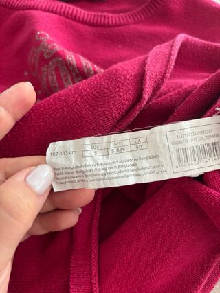 Maglioncino fucsia “Forever Young” 5 anni