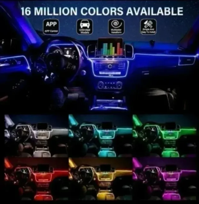 Luces LED Multicolor para Salpicadero y Puertas