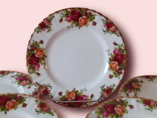 6 platos de 20 cm Royal Albert Old Country Roses