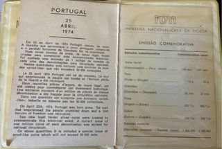 2 Monedas Portugal 25 de Abril 1974