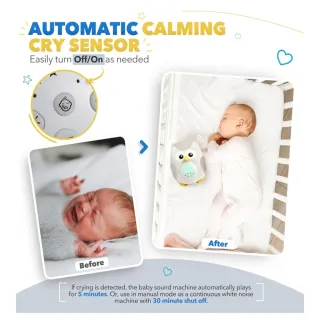 Búho Peluche Bubzi Co Sonido y Luz