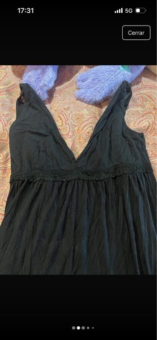 Camisón premamá negro talla L